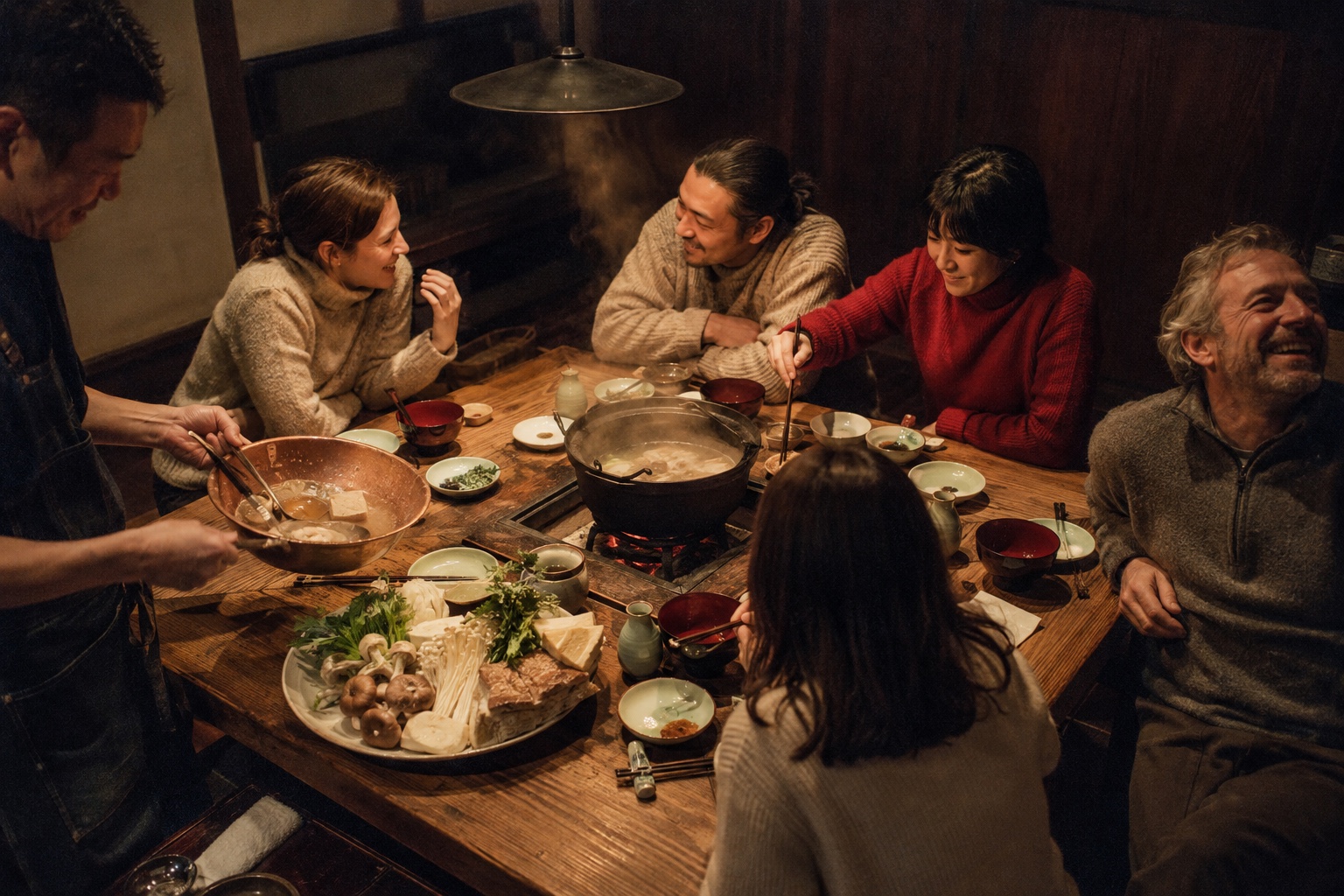 The chestnut counter at dinner